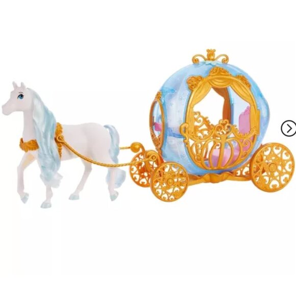 Disney Other - Disney Princess Cinderella’s Rolling Carriage & Horse with Brushable Mane & Tail